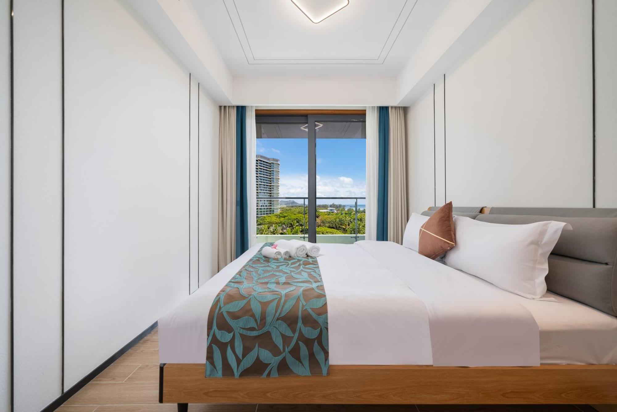Puhai Sea View Apt By Hailan Tour At Sanya Yazhou Bay#Only 100 Meters To Beach And Sea Swimming Area Dış mekan fotoğraf