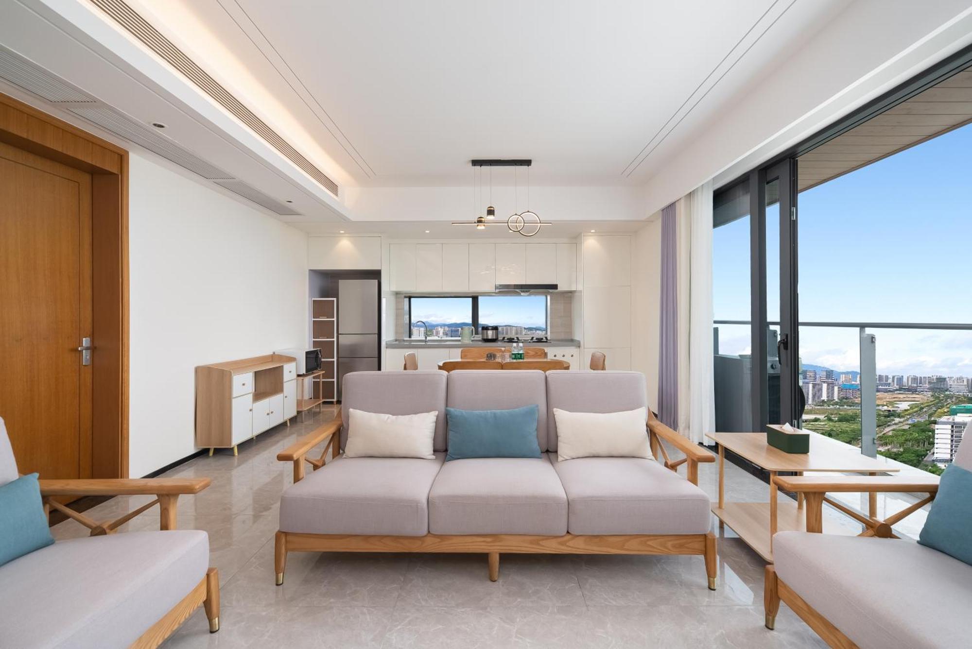 Puhai Sea View Apt By Hailan Tour At Sanya Yazhou Bay#Only 100 Meters To Beach And Sea Swimming Area Dış mekan fotoğraf