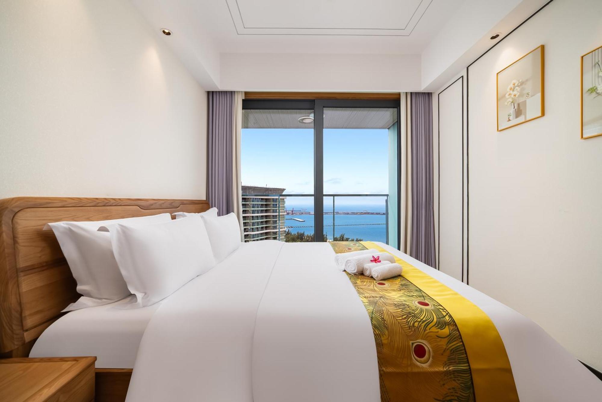 Puhai Sea View Apt By Hailan Tour At Sanya Yazhou Bay#Only 100 Meters To Beach And Sea Swimming Area Dış mekan fotoğraf