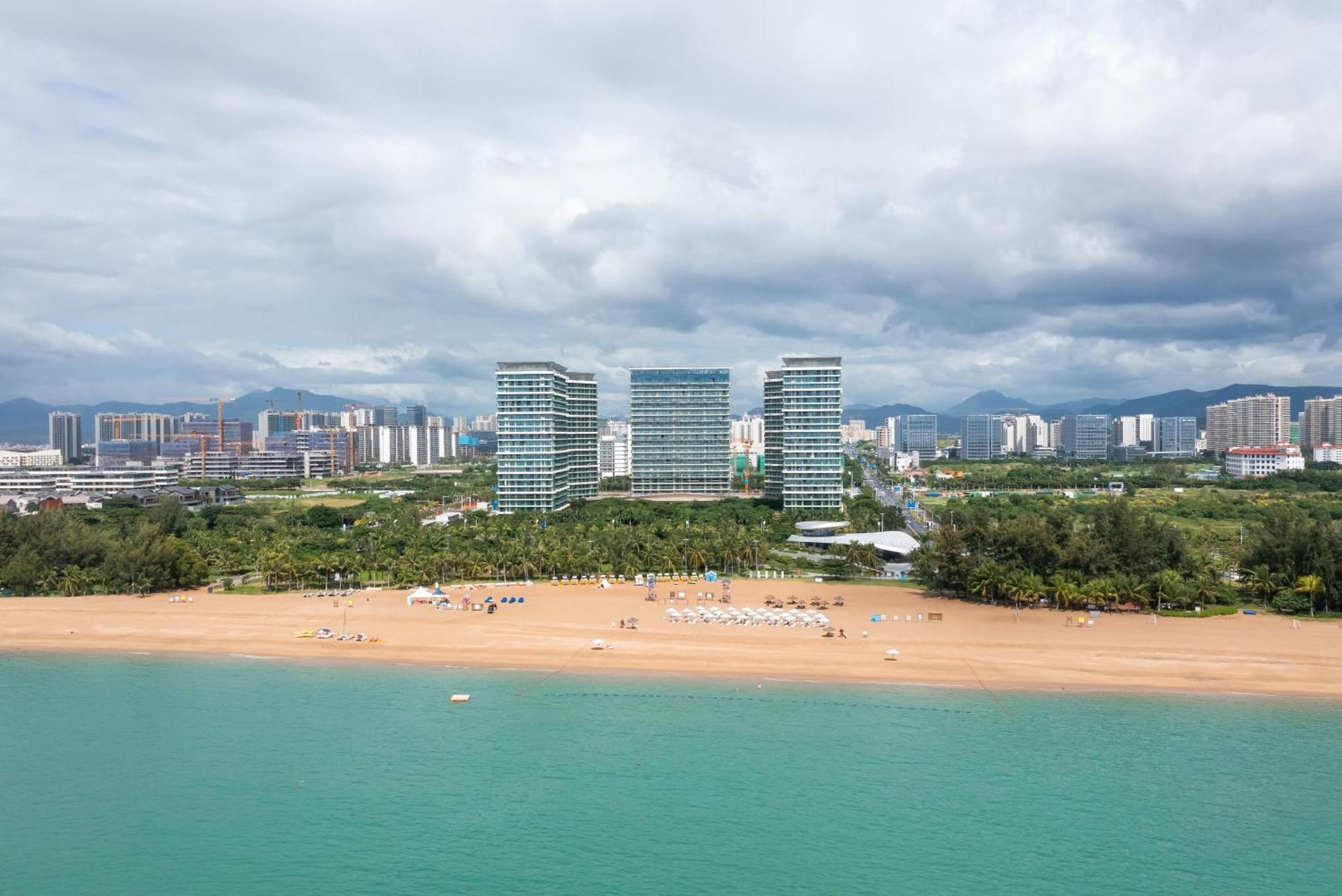 Puhai Sea View Apt By Hailan Tour At Sanya Yazhou Bay#Only 100 Meters To Beach And Sea Swimming Area Dış mekan fotoğraf