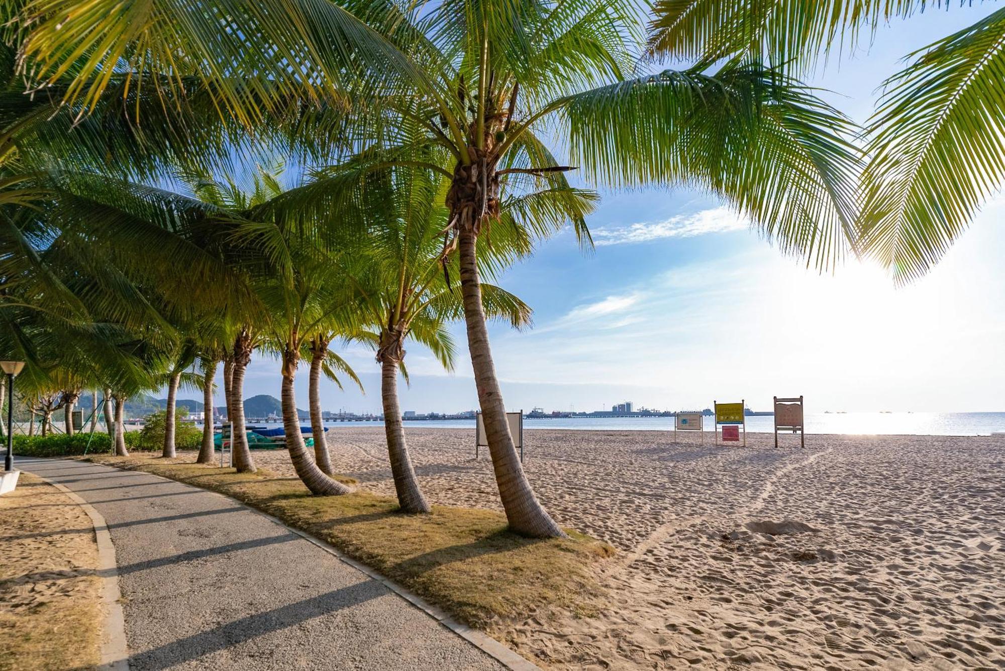 Puhai Sea View Apt By Hailan Tour At Sanya Yazhou Bay#Only 100 Meters To Beach And Sea Swimming Area Dış mekan fotoğraf